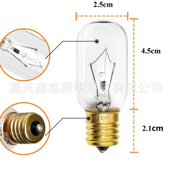 Лампа для микроволновой печи E12 E14 E17 110V120V 15W 25W 40W