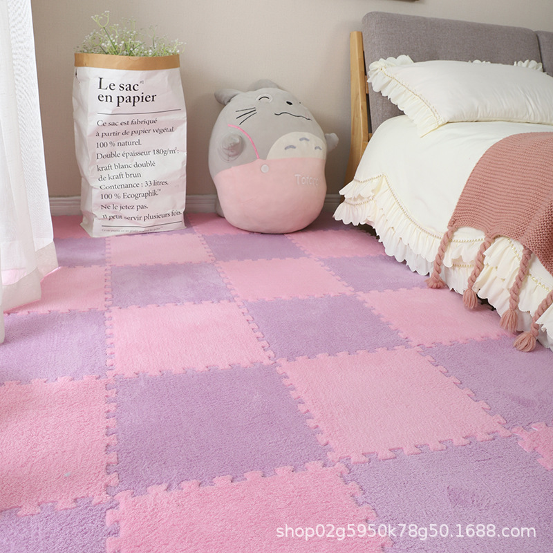 Carpet Splicing Mat Pet Mat Living Room Bedroom Carpet Removable and Washable Velvet Mat