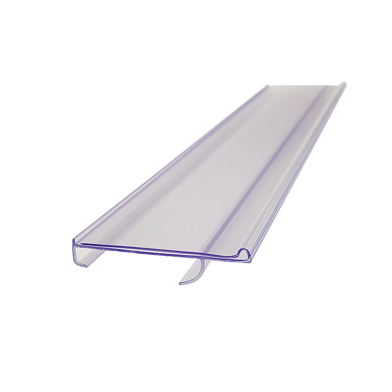 Extruded Square Strip Shelf Plastic Clip Special-Shaped Back Card Extruded Label Strip Inner Card Transparent Multi-Color Price Strip