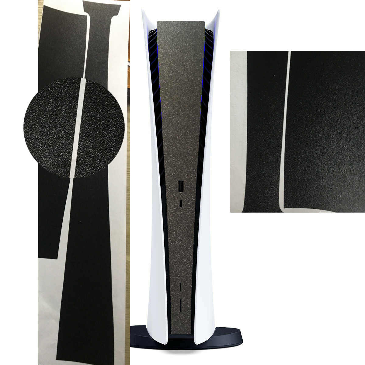 Ps5 Middle Sticker, Side Console Strip, Matte Black Body Protective Sticker, Optical Drive Digital Universal Middle Frame Sticker