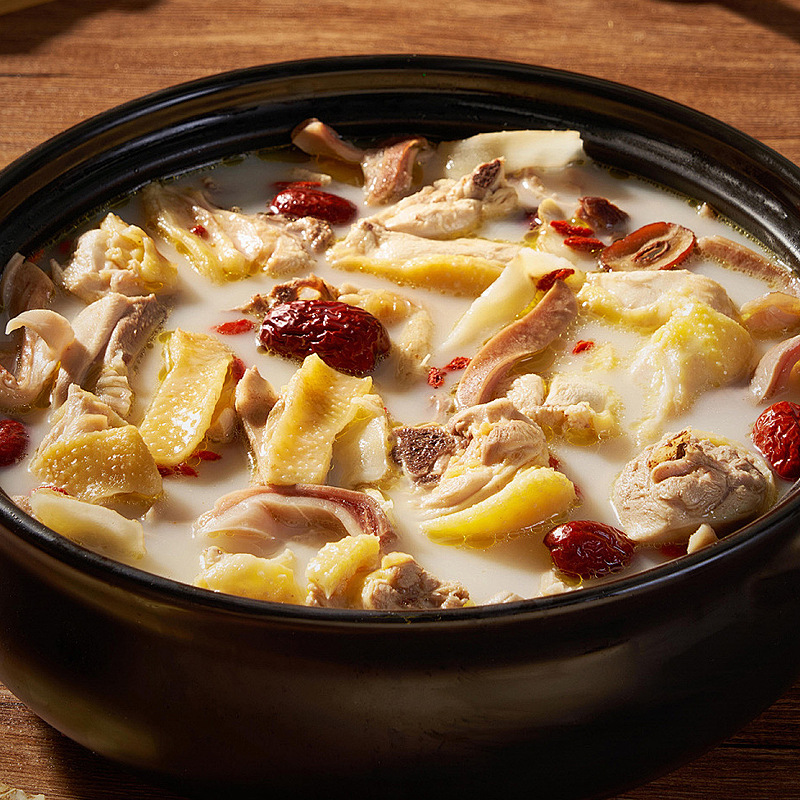 Convenient Pork Intestine and Chicken 600g Ready-To-Eat Instant Meal Chicken Hot Pot Cold Chain Transport Fast Food Instant Meal