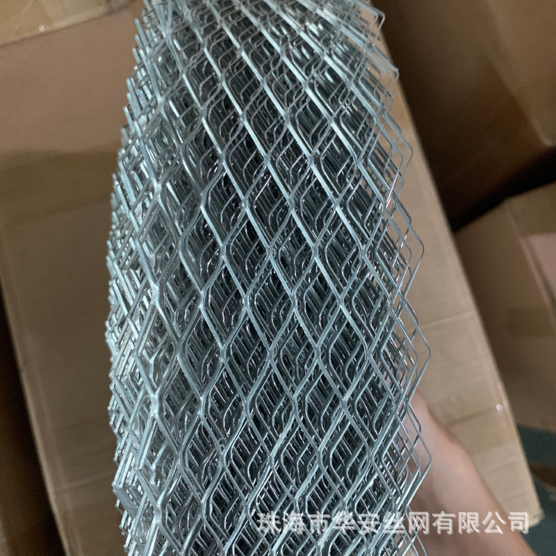 Zhuhai Manufacturer Galvanized Diamond Hole Wire Mesh Construction Site Plastering Wall Tiles with Mesh Hong Kong and Macau Iron Mesh