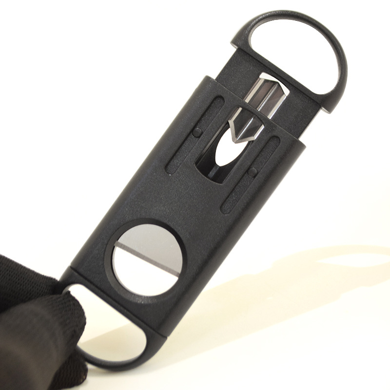 Plastic Cigar scissors double-purpose scissors stainless steel double-blade cigar knife V-shaped Cigar scissors cigarette scissors cigar accessories wholesale