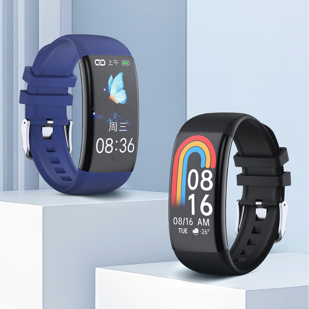 Спортивный умный браслет Частота сердечных сокращений Шагомер Уровень сахара Давление крови Кислород в крови Мониторинг температуры тела Водонепроницаемый браслет C5Plus