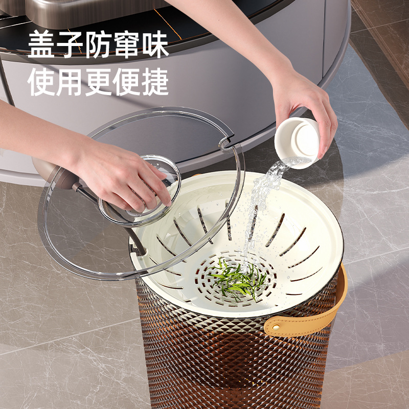Household Tea Bucket Waste Water Bucket Tea Table for Tea-making Special Trash Can Tea Table Large Capacity Drainage Tea Bucket Free Shipping