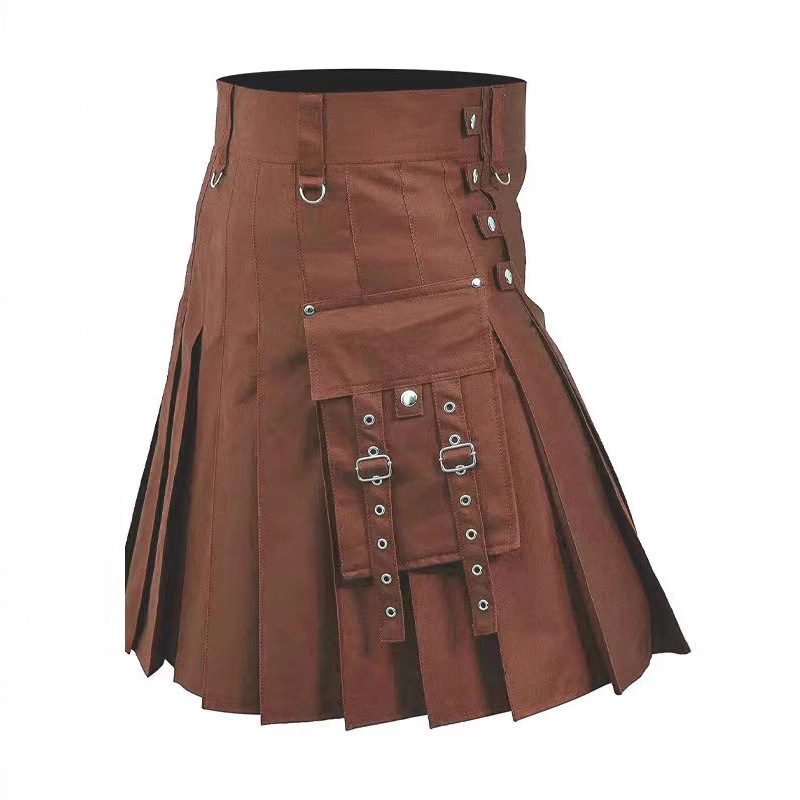 New Men's Amazon Aliexpress Hot Selling Scottish Festival Skirt Multicolor Medieval Pleated Skirt