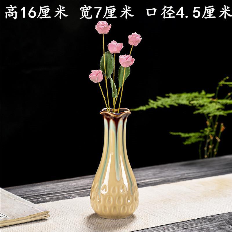 Guanyin Bottle Jade Clean Bottle Tea Ceremony Flower Flower Ornaments Home Decoration Hydroponic Ceramic Small Vase for Buddha Zen Vase