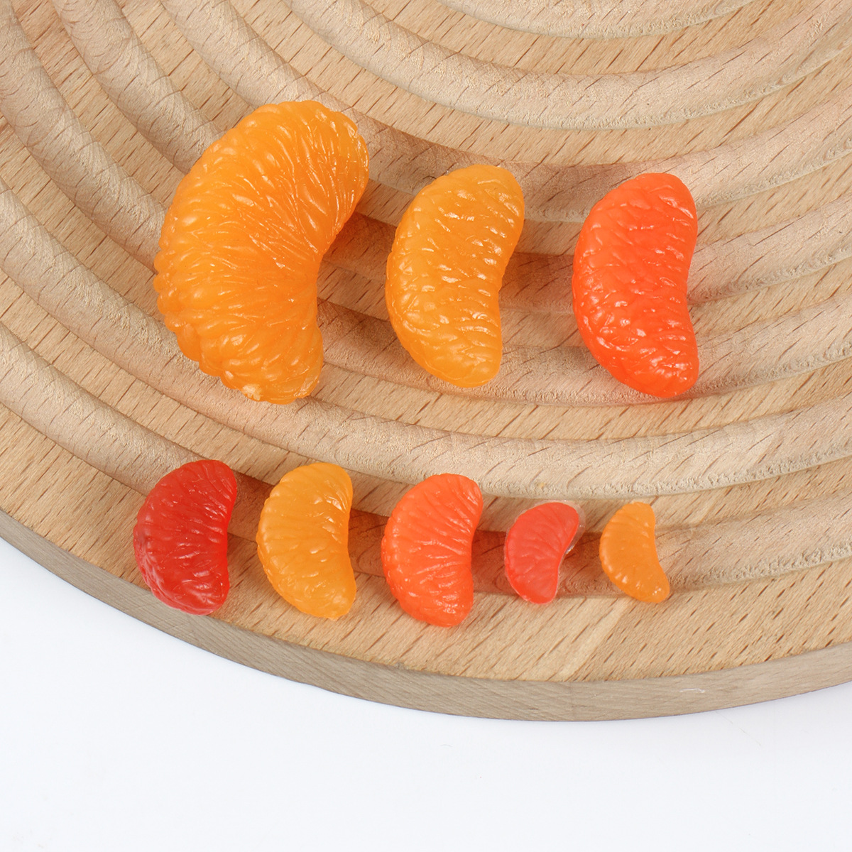 Pvc Mini Artificial Orange Petal Accessories DIY Food Toy Handmade Orange Pieces Grapefruit Petal Fake Fruit Ingredients Props