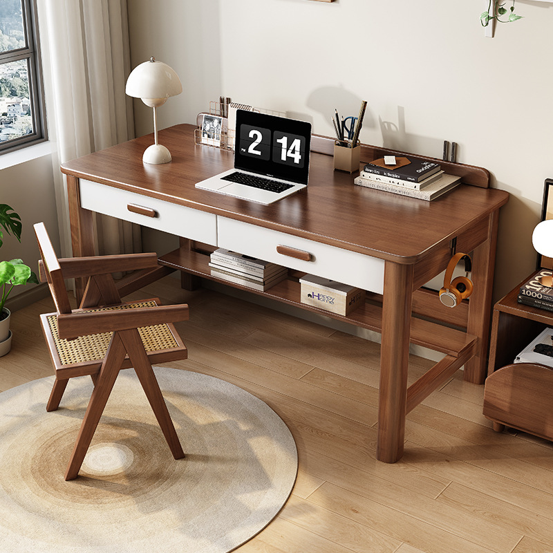 All Solid Wood Desk Student Home Writing Desk Simple Computer Desk Desktop Bedroom Desk Study Desk Factory Batch