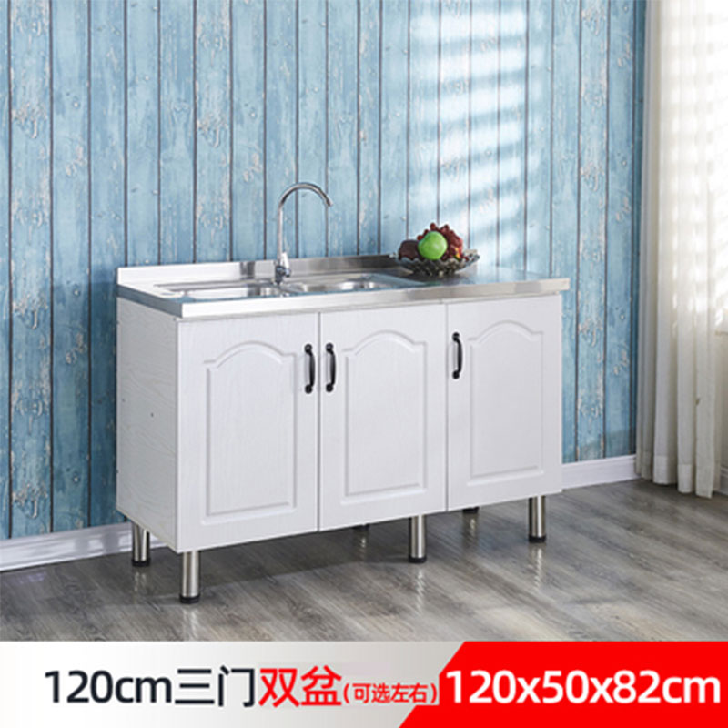 # N5 Simple Stainless Steel Cabinet Kitchen Cabinet Stove Cabinet Integrated Rental Kitchen Cabinet Home Storage Cabinet