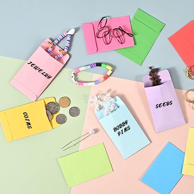 Кросс-бордерные индивидуальные конверты 5.6X8.9 см крафт-бумажные семенные конвертные пакеты цветные двусторонние клеевые конвертные пакеты с клеевой основой