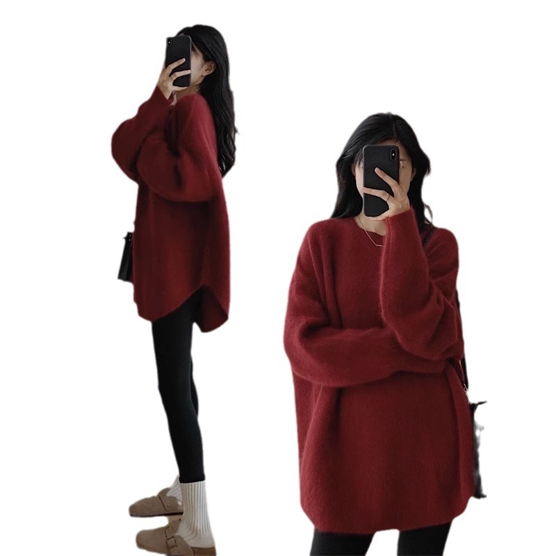 Pregnant Women's Clothing Early Autumn New Multicolor Simple Loose Sweater Top Wear Slimming Flesh Covering Fashionable Pregnant Mother's Clothing