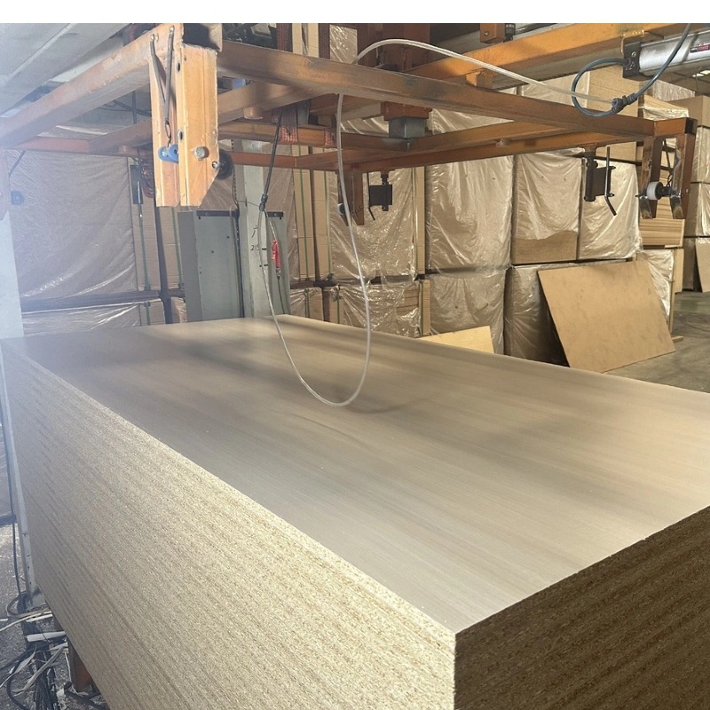 Solid Wood Particle Board Veneer Paint-Free Board Wood Grain 18Mm9Mm E1 Grade Partition Furniture Melamine Particle Board