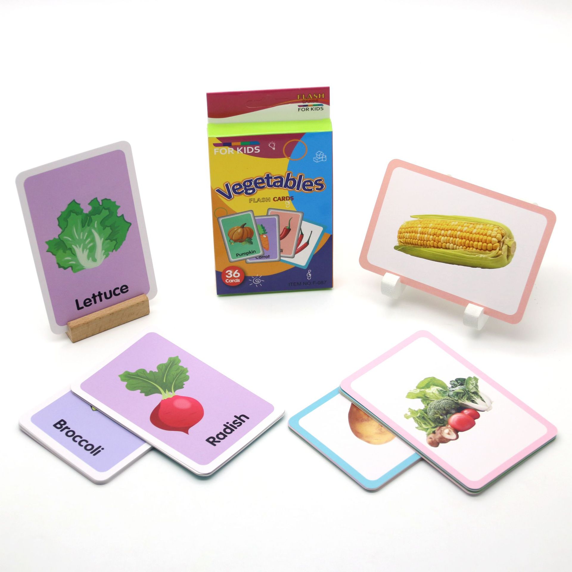 Cross-Border Flash Cards Infant and Toddler Enlightenment Early Education English Word Cognition Cards Color Visual Flash Card Teaching Aids