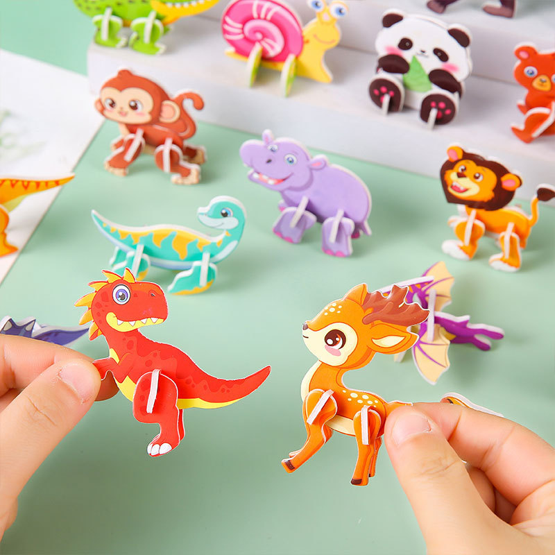 Handmade DIY Assembled Insect Animal Foam Stereo Puzzle Children's Kindergarten Toy Prize Cartoon