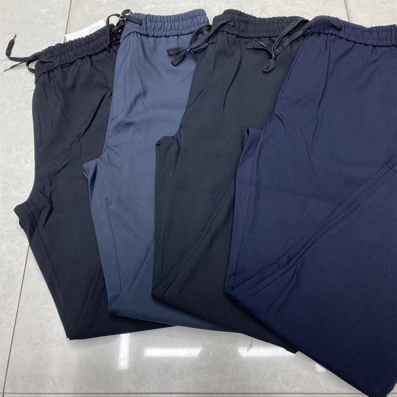 2025 Autumn Middle-Aged and Elderly Men's Pants Medium Thick Casual Pants Dad's Loose Straight-Leg Trousers