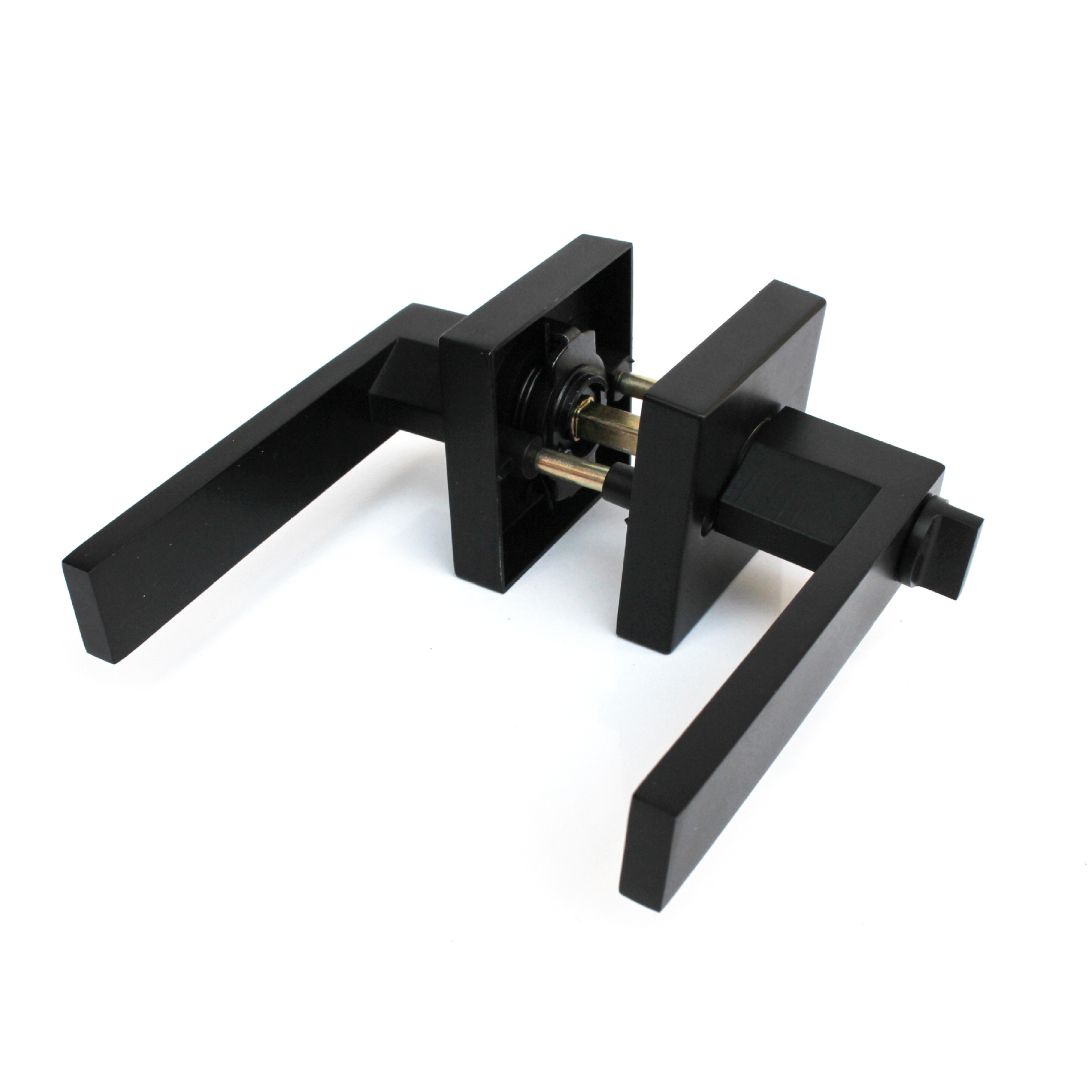 Cross-border exclusive American black zinc alloy aluminum alloy three-pole lock handle lock large handle lock bathroom bedroom door