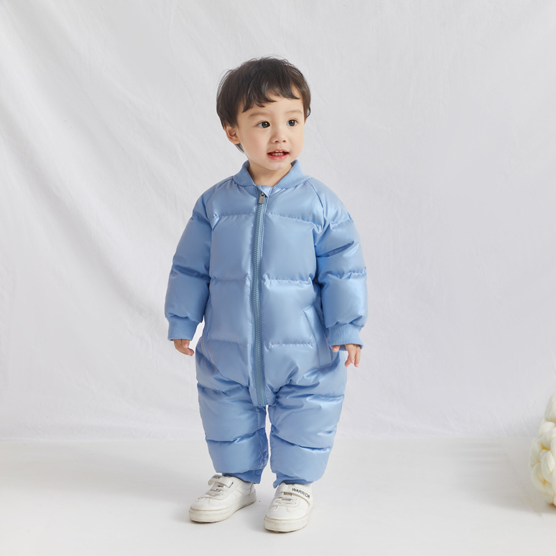 Куртка для младенцев, утепленный комбинезон для зимних прогулок