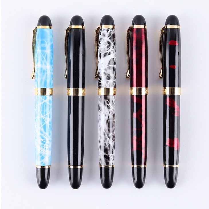 Cross-Border Foreign Trade Metal Ballpoint Pen Calligraphy Practice Metal Fountain Pen Business Advertising Gift Iridium Gold Signature Pen Manufacturer