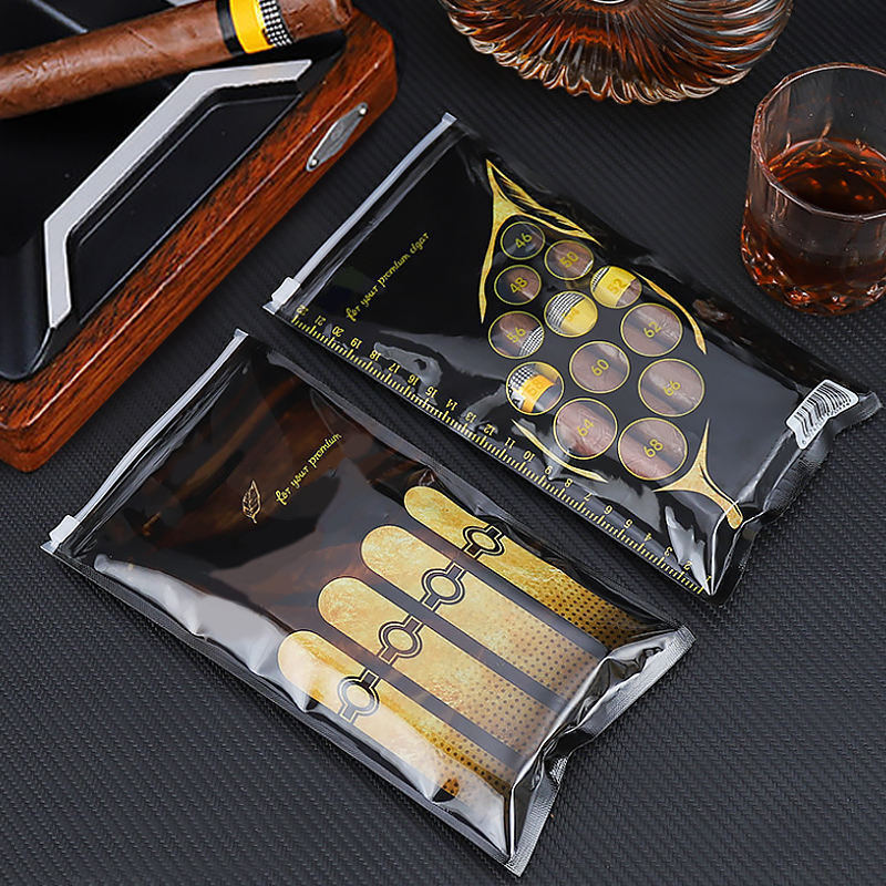 Portable Cigar Moisturizing Bag for Cigar Moisturizing Bag Packaging Production Printable Bone Strip Bag