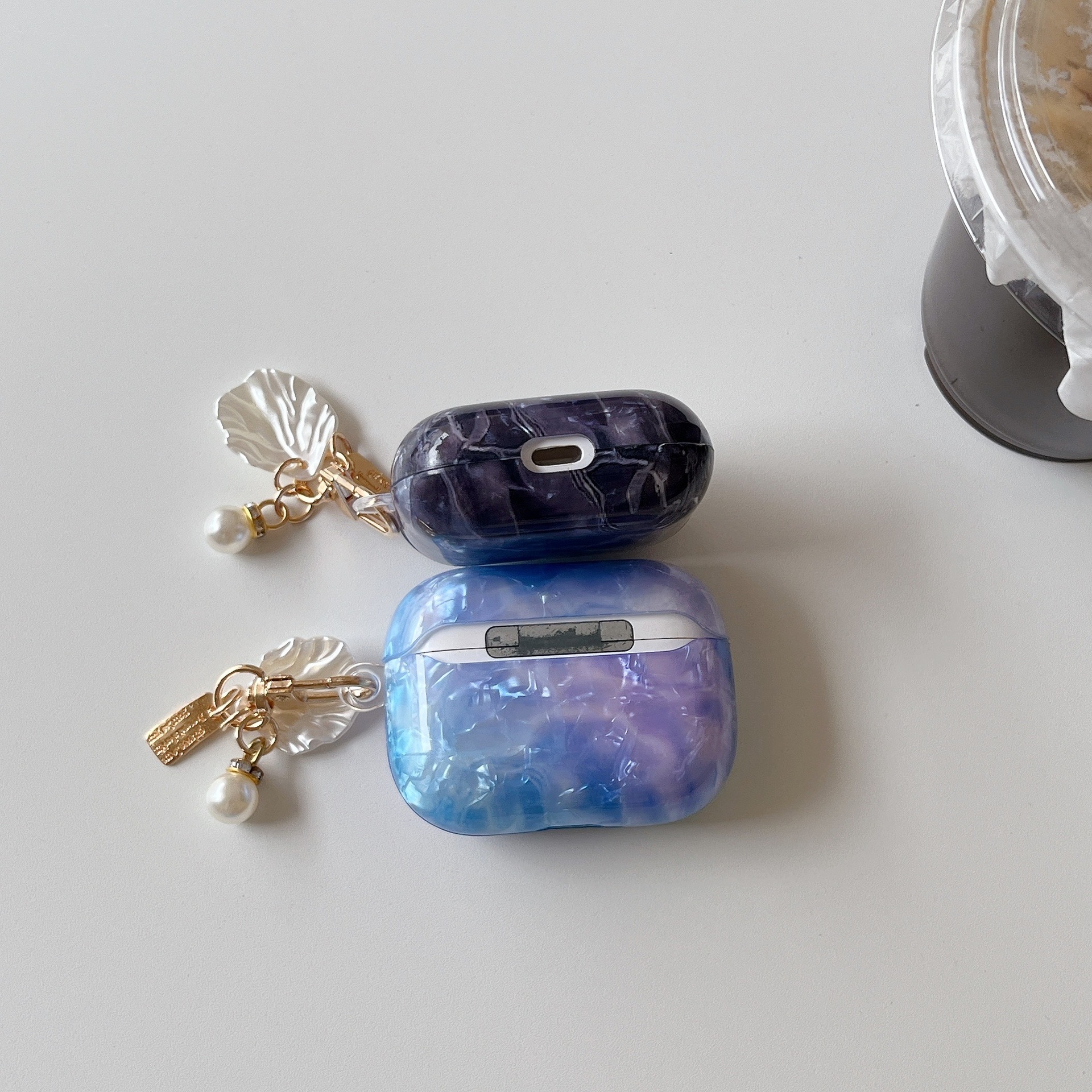 Marble Pattern Shell Pattern Pro2 Generation Headphone Protective Cover Suitable for AirPods 1/2 Generation Tpu Soft Shell Protective Cover