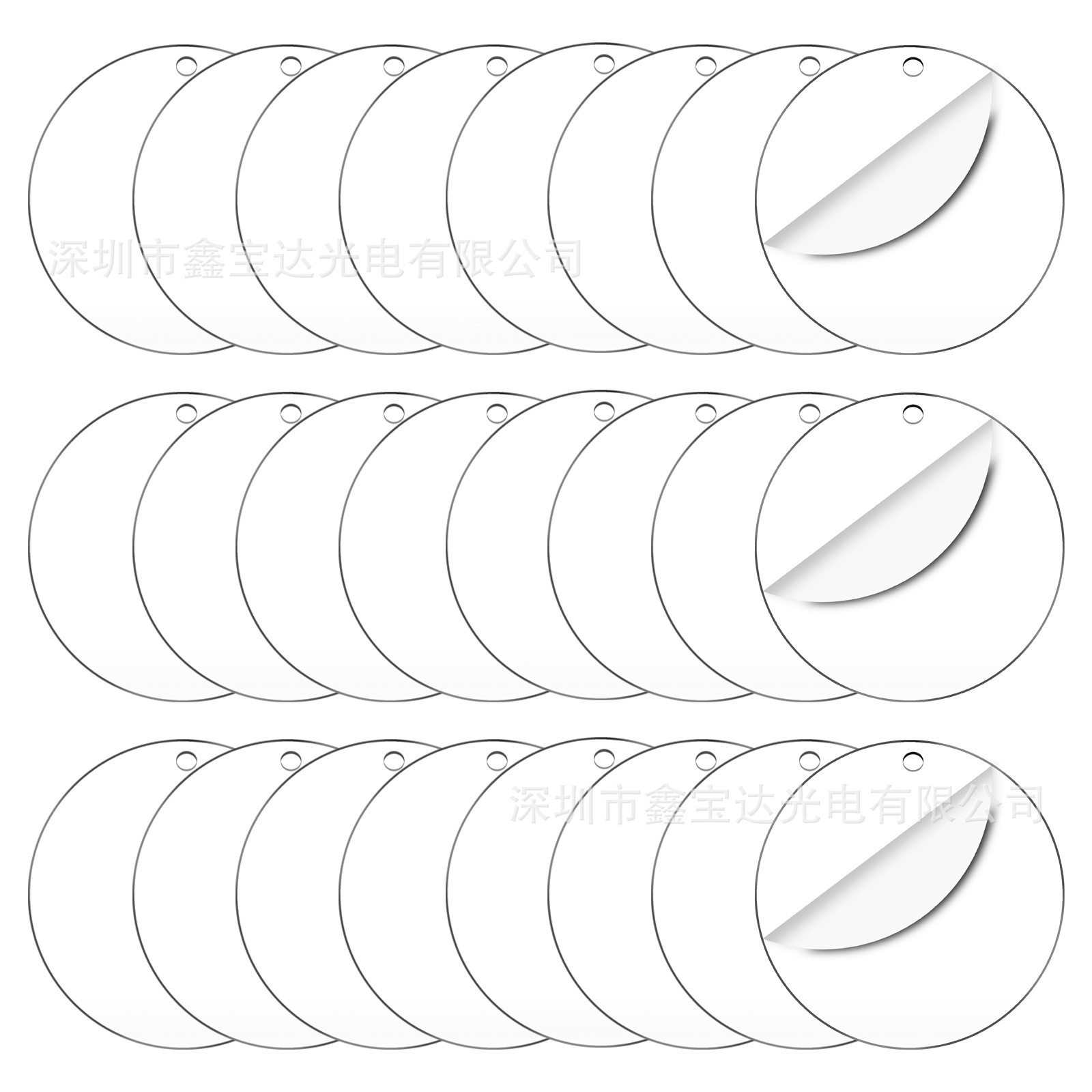 Blank Acrylic Disc Laser Cutting Acrylic Base Plastic Transparent Disc Round Keychain