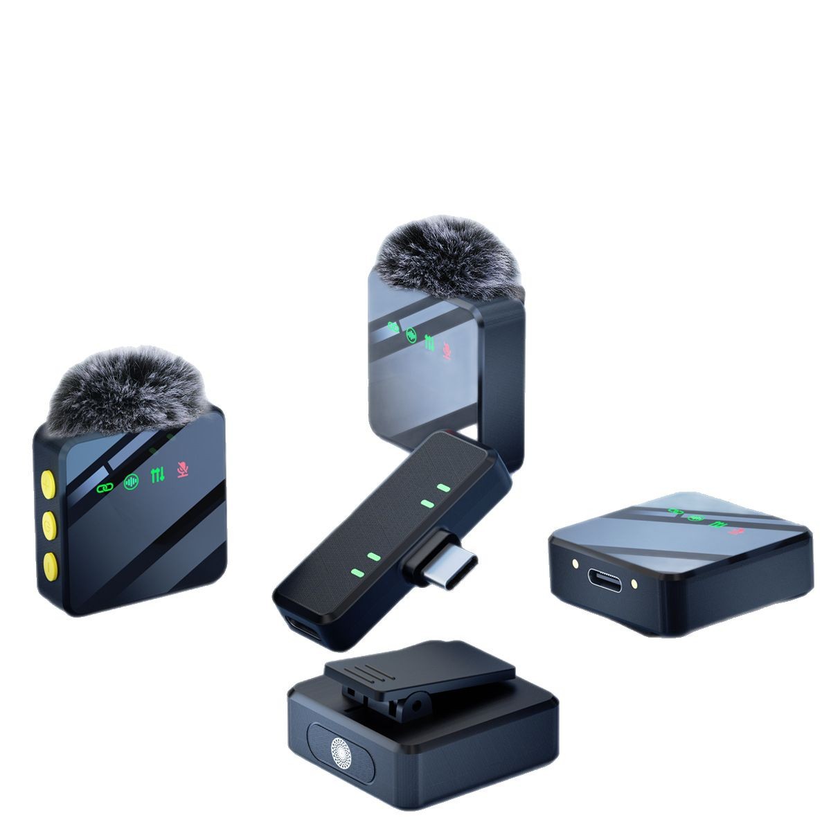 Cross-Border Wireless Lavalier Microphone, One-To-Four Noise Reduction, Dedicated for Live Streaming, Suitable for Mobile Phone Shooting, H13 Square Model