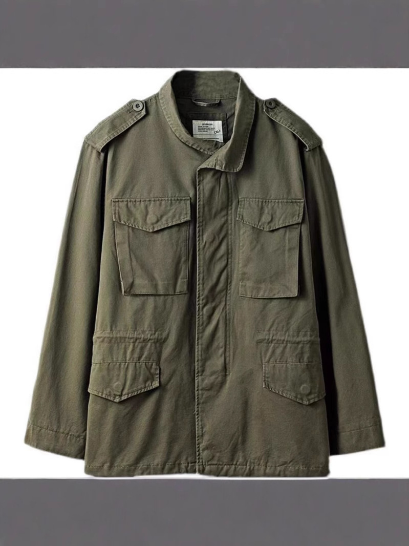 Ретро куртка для мужчин, свободная, длинный рукав, тяжелая промышленность, D017
