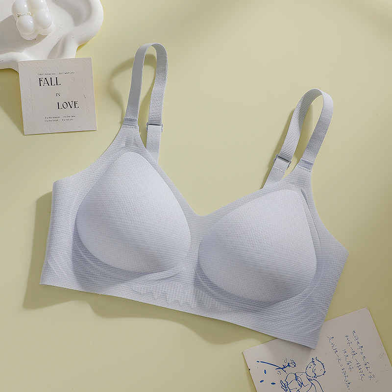 New Soft Support Underwear Thin Cup Simple Push-Up Live Broadcast Comfortable Breathable Sleep Bra Foreign Trade Cross-Border