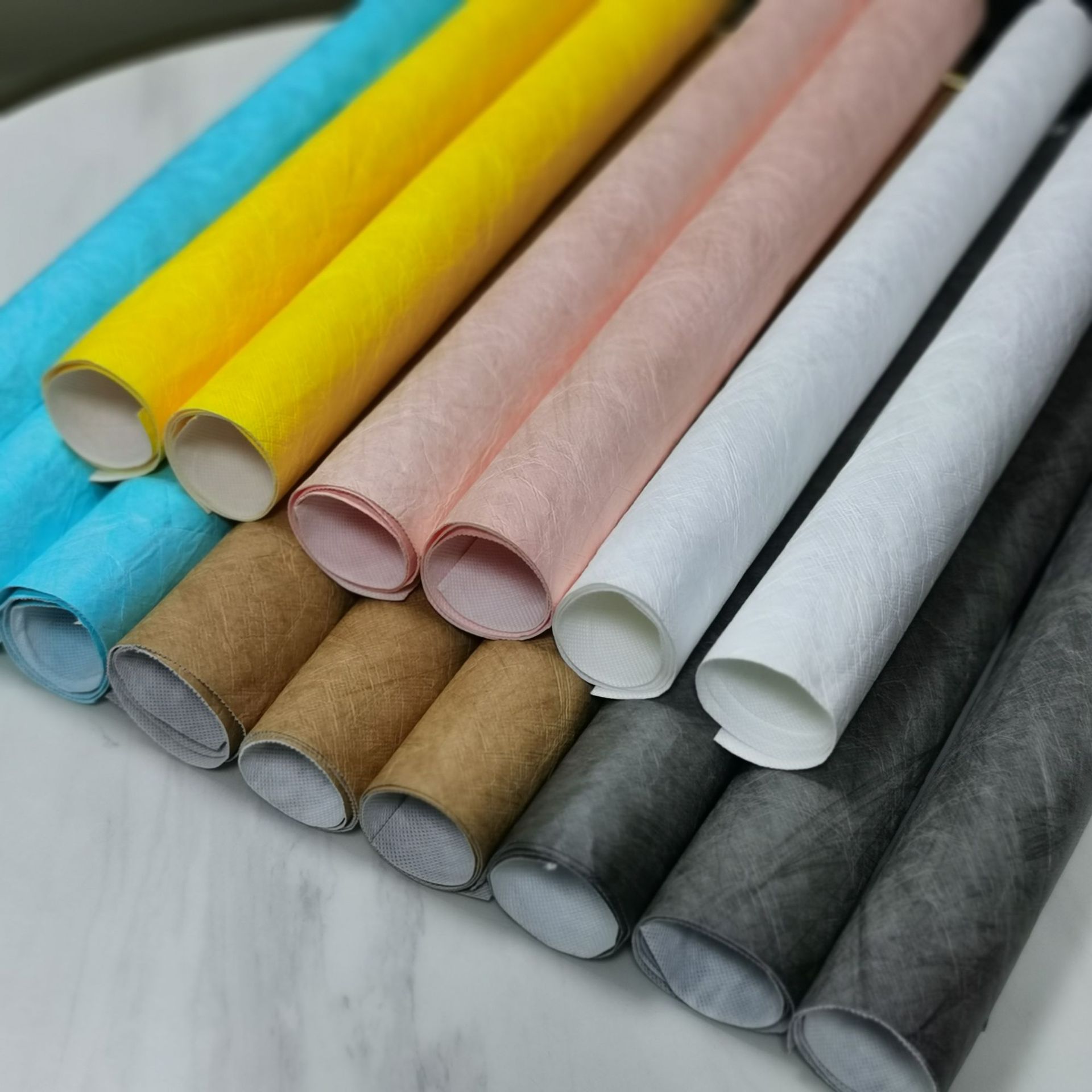 Color Dyson Paper Waterproof Tear-Resistant Light Tear-Resistant Breathable Environmentally Friendly Luggage Fabric Washed and Rubbed Fabric