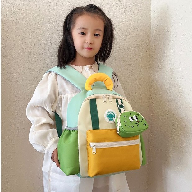 Medium and Large small size Fashionable Kindergarten Backpack Nylon Lightweight Schoolbag Boys' Universal Bag Clove Style Children's Bag