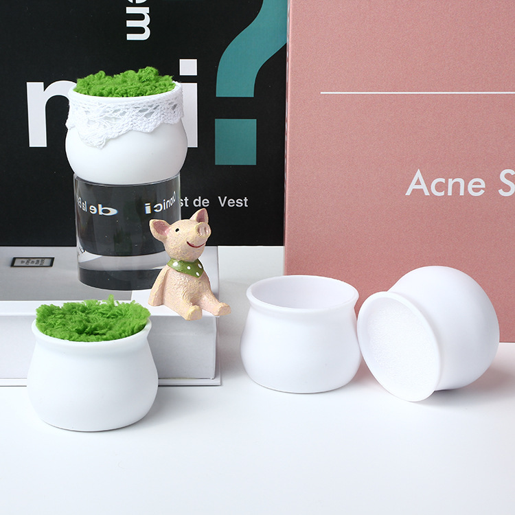 Прямые поставки с завода пластиковый цветочный горшок простой круглый бонсай противоударный мини цветочный горшок с симуляцией