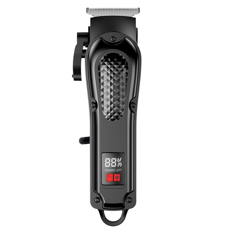 Cross-Border Hair Clipper Electric Shaving Oil Head Carving Electric Clipper Hair Cutting Push Digital Display Hair Salon Special Electric Clipper Set
