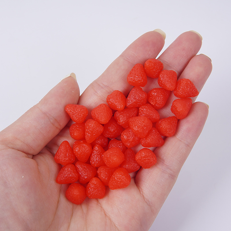 Miniature Food Toy Artificial Mini Strawberry DIY Dessert Cake Small Fruit Decoration Accessories Doll House Model Ornaments