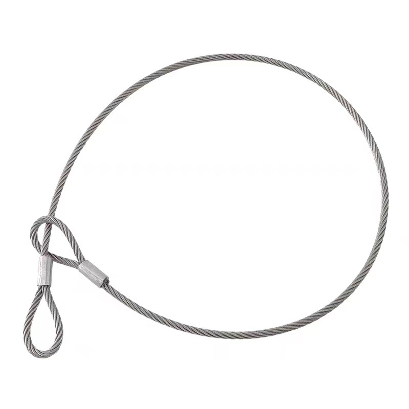 Factory Direct Sales 201 Stainless Steel Wire Rope Figure-Eight Oval Aluminum Sleeve Can Be Flattened and Pressed Round Wire Rope Lifting Rope