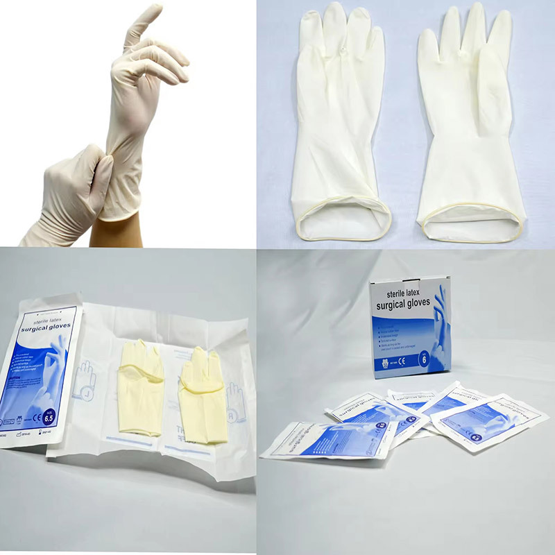 Medical Gloves Disposable Rubber Sterile Latex Surgical Cosmetic Tattoo Medical Students Oral Skills Test Gloves
