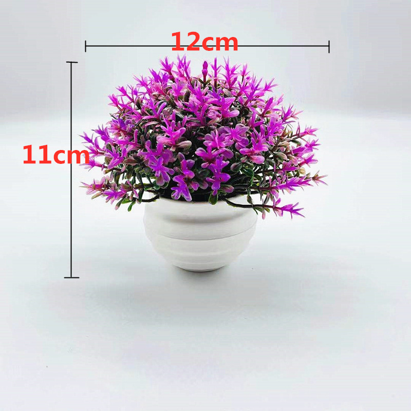 Simulated Potted Fake Flower Bonsai Artificial Flower Small Ornaments Simulated Green Plant Small Bonsai 31 Mesh Four-Legged Grass Small Hemisphere