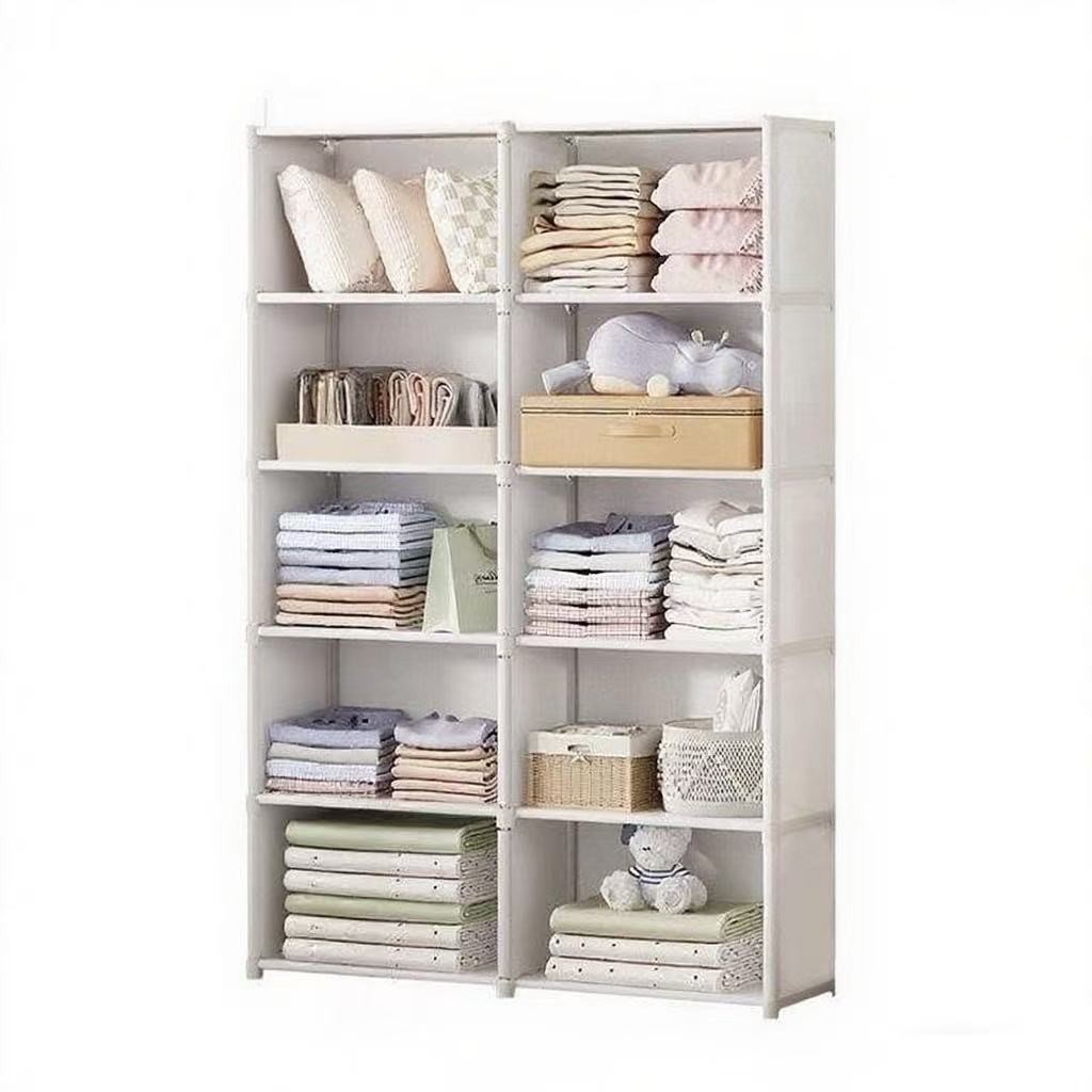 Cross-Border Simple Bookshelf Storage Cabinet Household Multi-Layer Assembly Combination Bookshelf Bedside Simple Bookshelf Wholesale