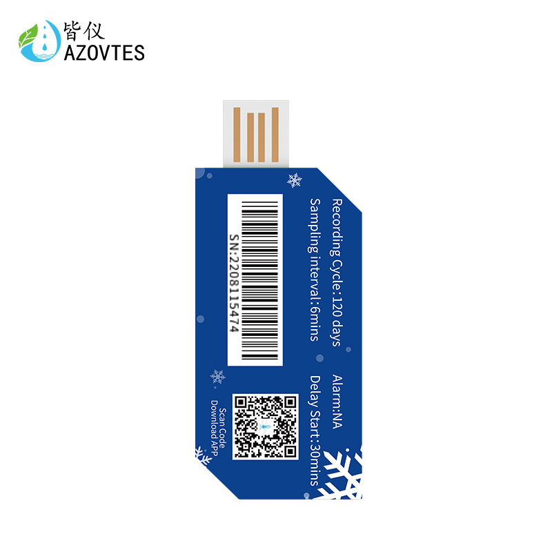 Disposable temperature recorder Bluetooth USB cold chain transportation fresh medicine food preservation temperature recorder