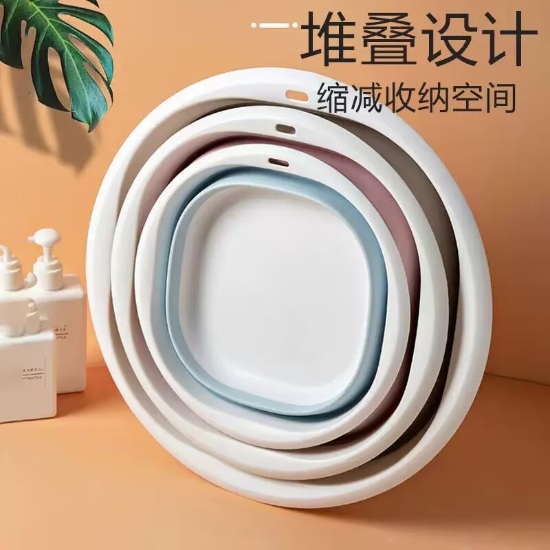 Wholesale Creative Folding Washbasin Hanging Thickened Washbasin Household Baby Laundry Basin Home Storage Folding Basin