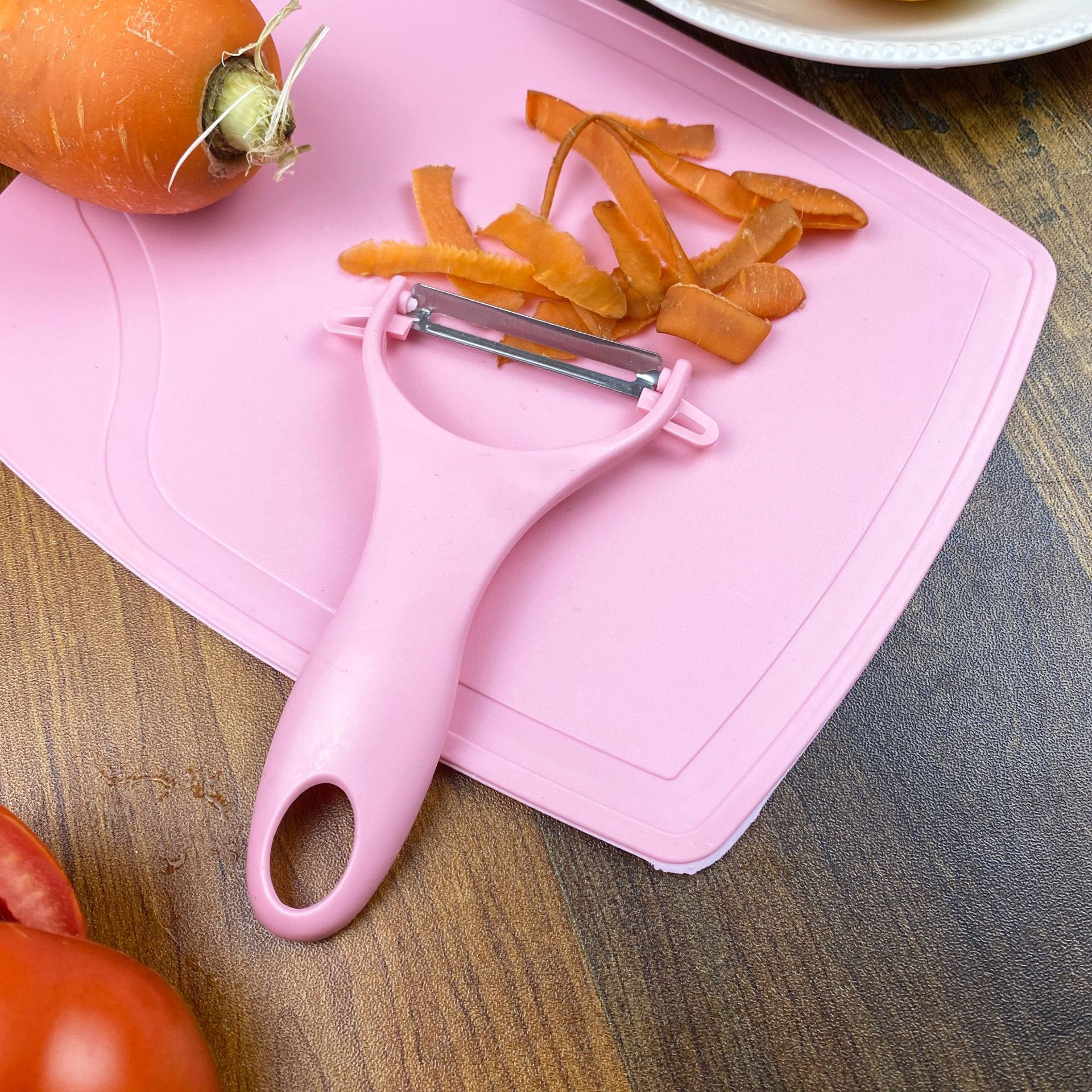 Kitchen Fruit Cutting Board Three-Piece Set Baby Food Supplement Chopping Board Fruit Knife Peeler Thawing Board Food Supplement Processing Set