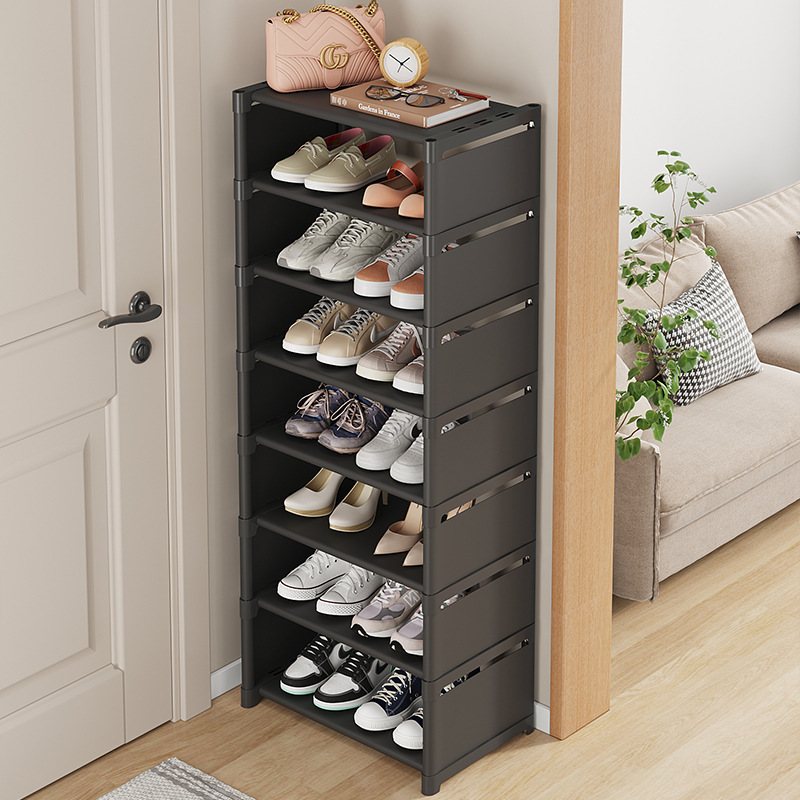 Простой обувной стеллаж, многослойный, экономящий пространство, для хранения тапочек