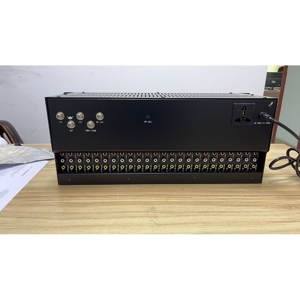 16Ch 24Ch Adjacent Channel Tv Modulator Tv System Hdmi/Av to Rf Radio Frequency Analog Modulator