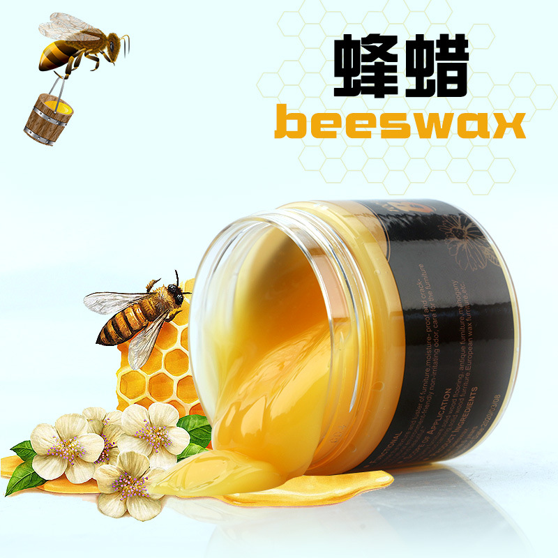 Cross-Border Popular Wholesale Beewax Wood Board Brightening Wear-Resistant Maintenance Wax Furniture Care Polishing Beeswax Floor Wax