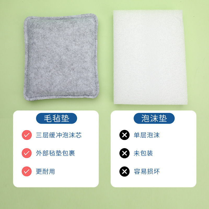 Felt diy Poke Poke Le Mat Rectangular Round Mat DIY Wool Felt Workbench Needle Felt Mat Mat Chair Mat