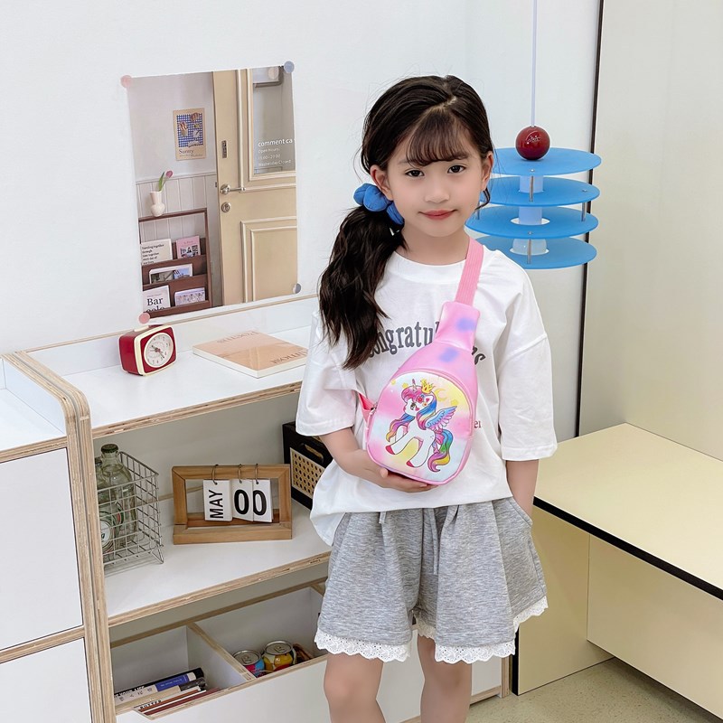 2025 New Children's Coin Purse Cartoon Cute Little Dinosaur Boys and Girls Chest Bag Western Style Printed Baby Crossbody Bag