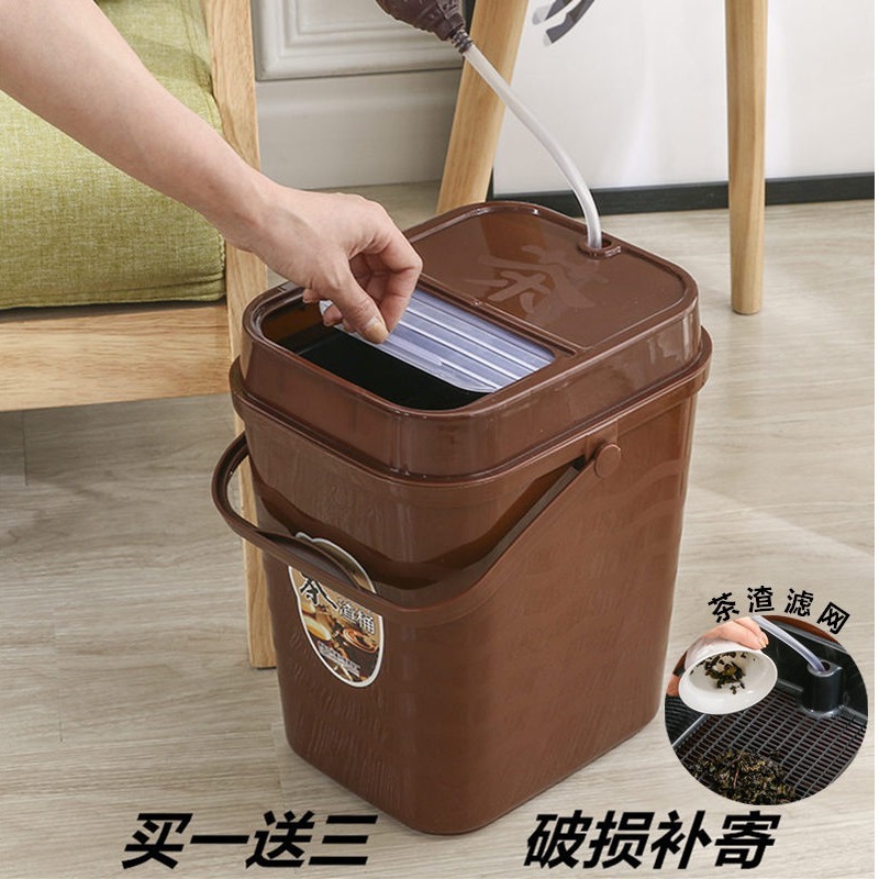 Tea Bucket, Tea Bucket, Plastic Trash Can, Tea Waste Bucket, Tea Ceremony Tea Residue Bucket, Household Kung Fu Tea Set Accessories, Small Bucket
