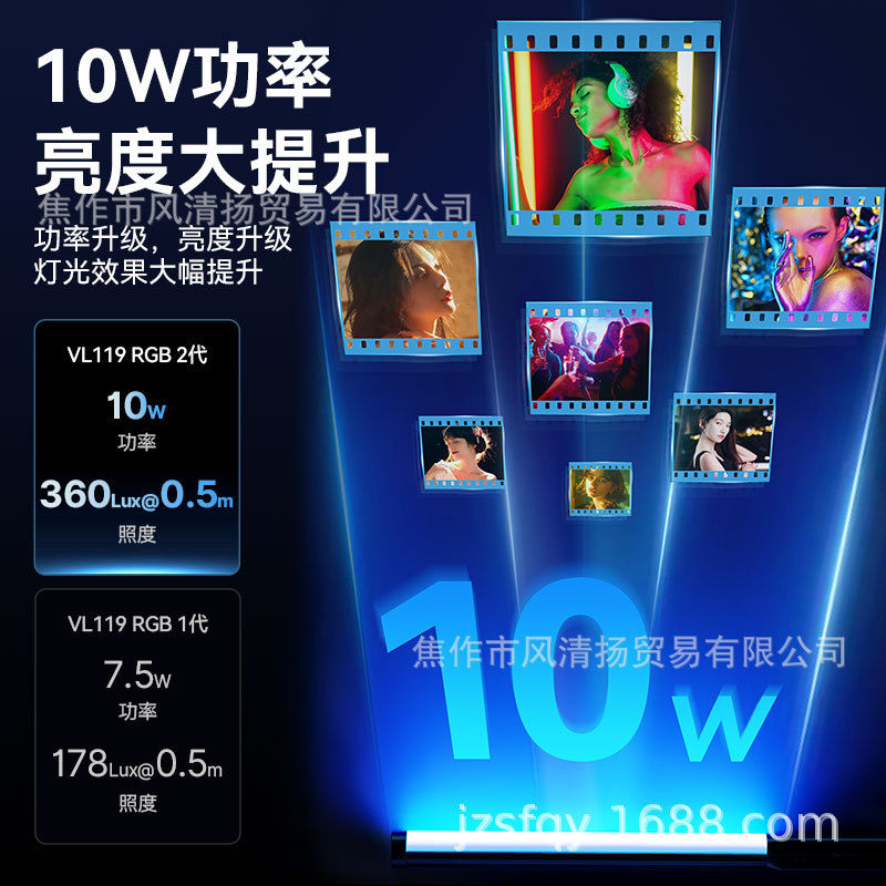 Ukrainezi Excellent Basket Vl119Rgb 10W Handheld Stick Light Stand Set Full Color Led