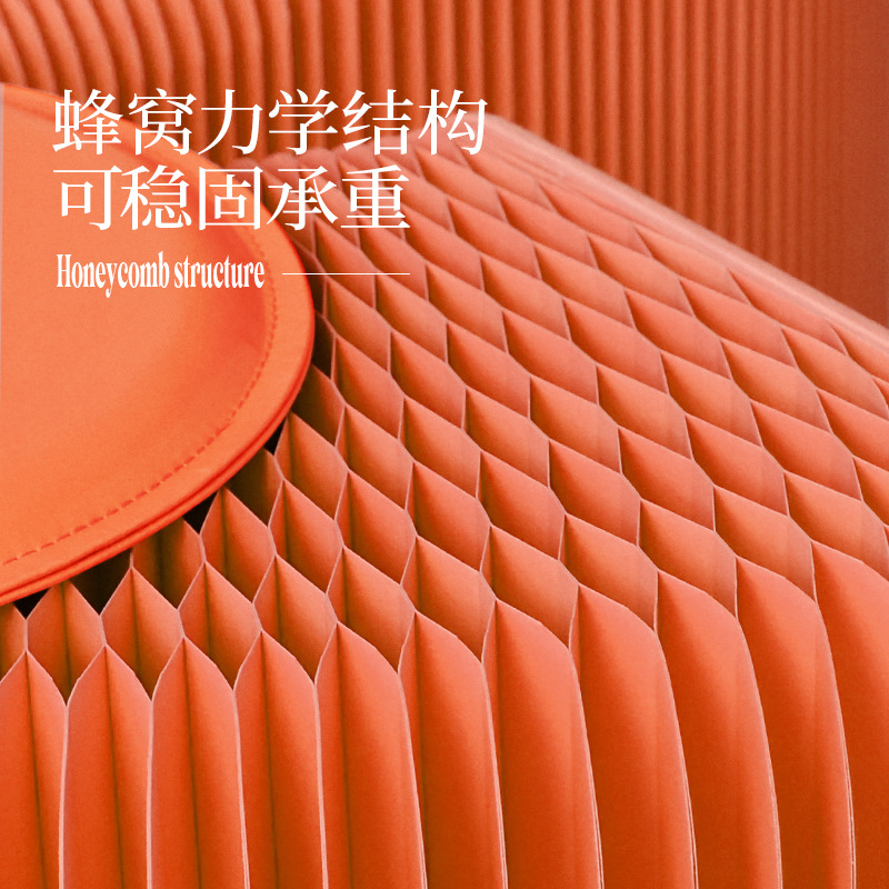 Eighteen Paper Folding Bench Multi-person Seat Stool Telescopic Sofa Stool Bed End Stool Creative Fashion Exhibition Activity Dopamine