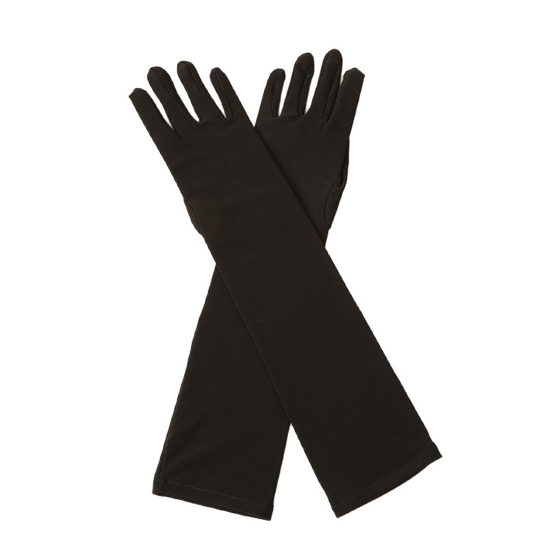 43cm Milk Silk Elastic Party Performance Gloves Halloween Party Costume Accessories Dress Gloves